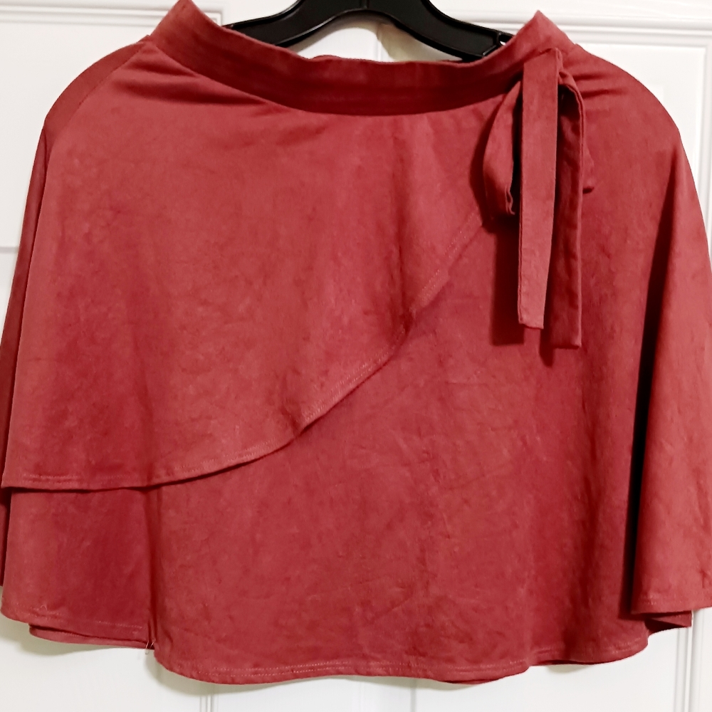 Charlotte Russe Faux Suede Mini Skirt Size Small